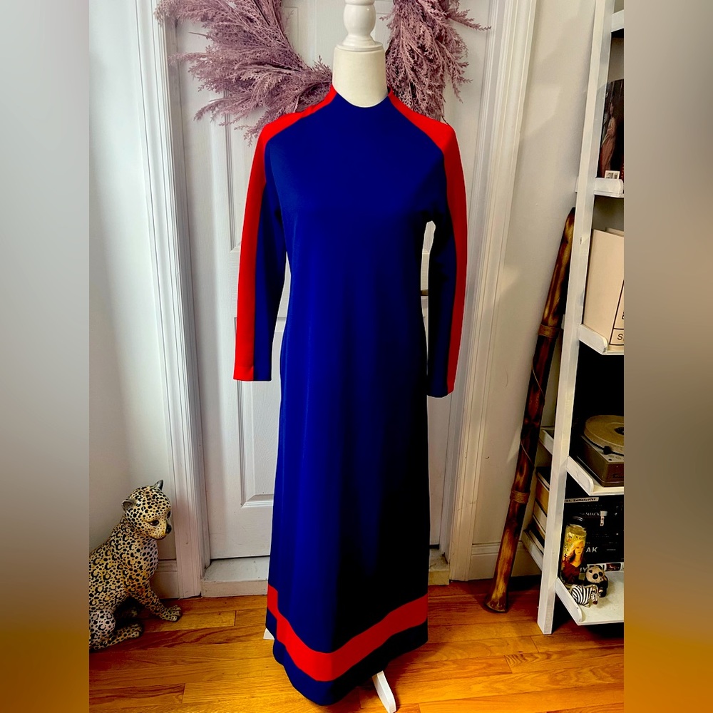 Vintage Blue and Red Maxi